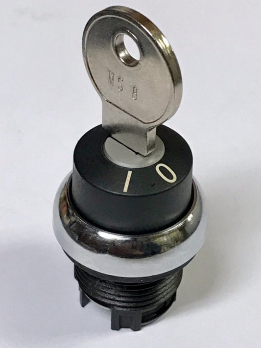 EATON M22M WRS MS8 2 Position Maintained Keyed Selector Switch Metal Bezel