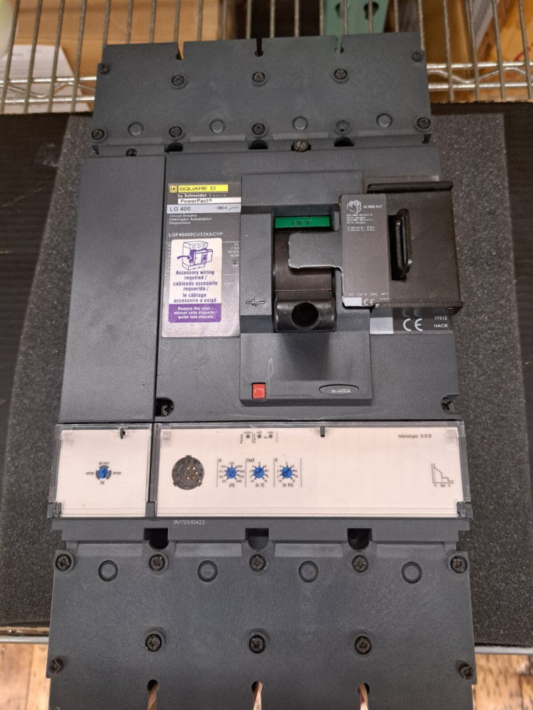 New, Schneider Electric, Square D, LGF46400CU33XACYP, LG 400 breaker