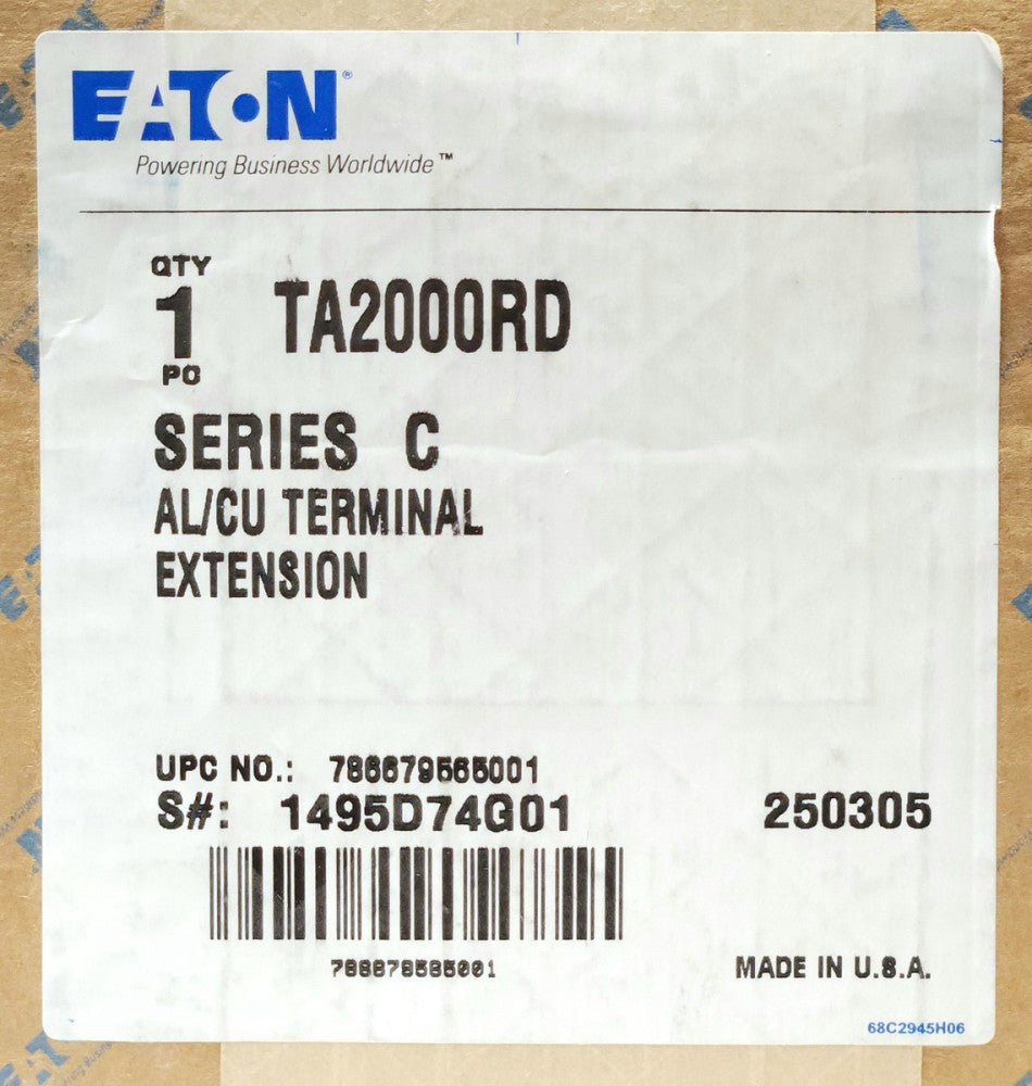 SEALED EATON CUTLER HAMMER TA2000RD R Frame Type RD RG RGH Breaker Lug Terminal