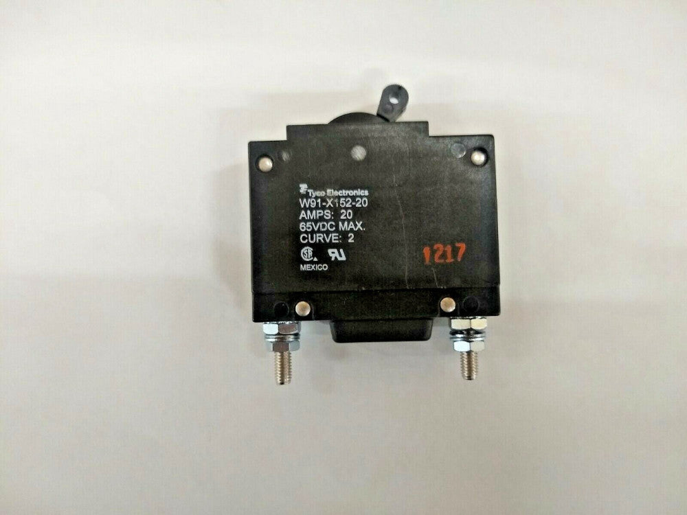New, Amp/Tyco, W91-X152-20, CIR BRKR MAG-HYDR 20A 65VDC