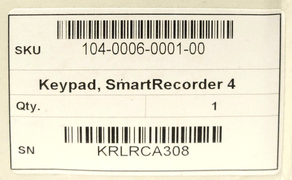 SMARTDRIVE 104 0006 0001 00 Smart Recorder 4 Keypad Controller Module