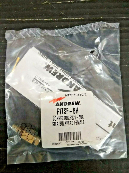 New, Andrew, F1TSF-BH, SMA Female Bulkhead for 1/4 in FSJ1-50A cable
