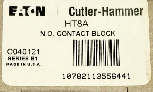 EATON CUTLER HAMMER HT8A NO Pushbutton Contact Block