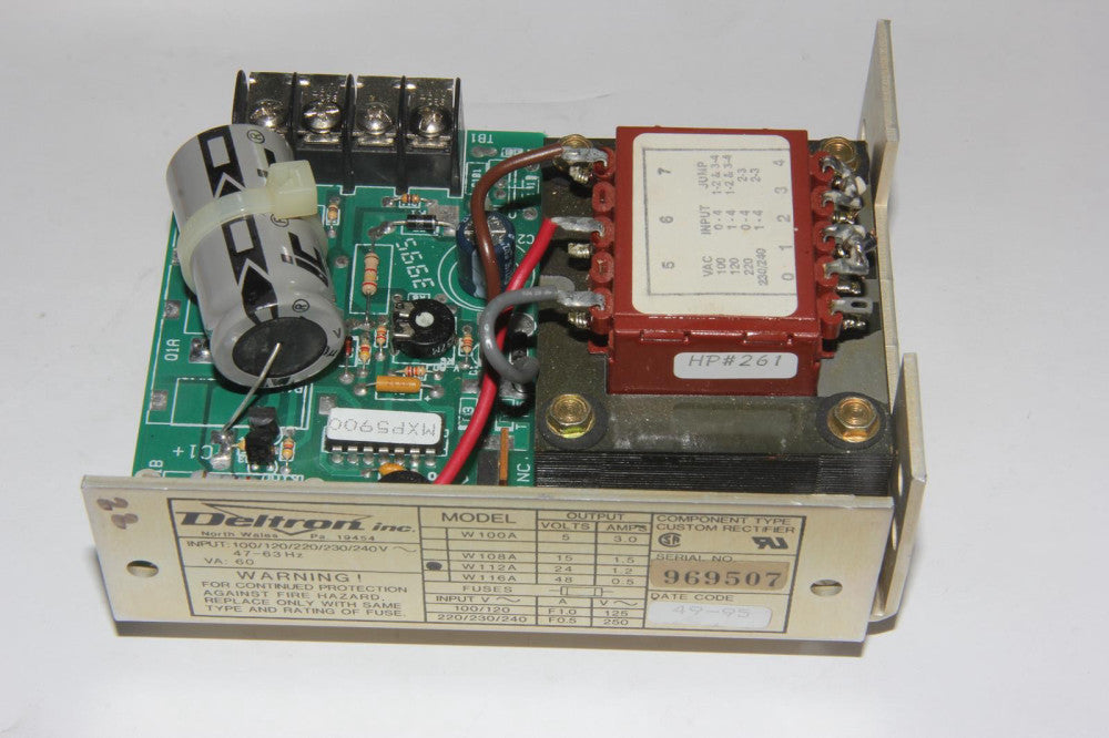 DELTRON W112A 24V 1.2A Power Supply 100-240V Input