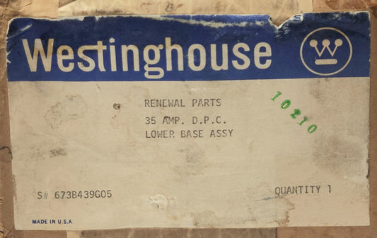 WESTINGHOUSE 35 AMP D P C Lower Base Assembly for Definite Purpose 673B439G05