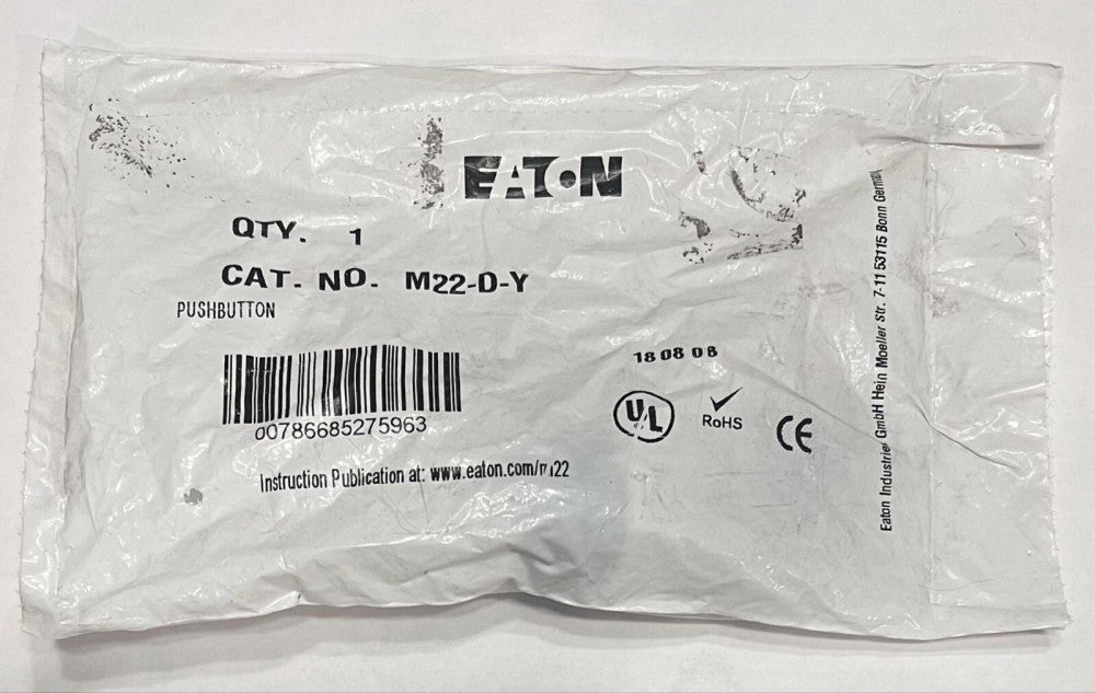 EATON M22 D Y Yellow Push Button M22-D-Y