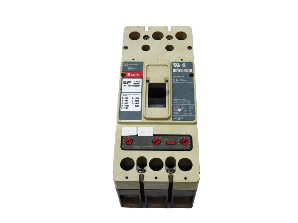 Cutler Hammer HMCP250G5WD01 Circuit Breaker 250A 3P 600vac 250vdc