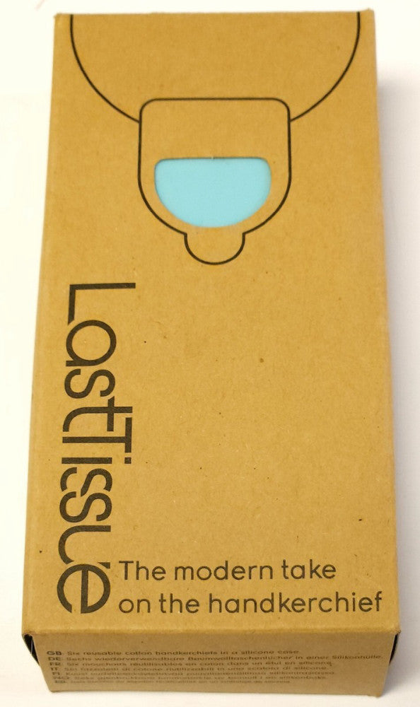 LASTTISSUE 21131 TURQUOISE 6 PACK Reusable Washable Tissue 100% ORGANIC