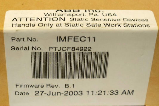 SEALED ABB IMFEC11 SYMPHONY Analog Input Module BAILEY