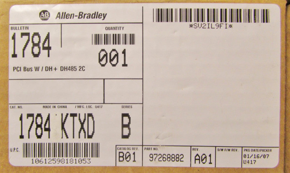 ALLEN BRADLEY 1784 KTXD PCI Bus W DH + DH485 2C Communication Module 
