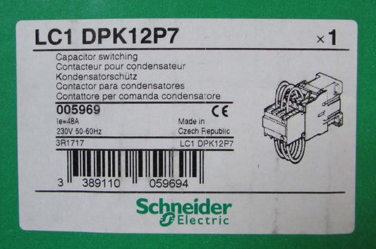 SCHNEIDER ELECTRIC LC1 DPK12P7 230V 48 Amp Capacitor Switching Contactor