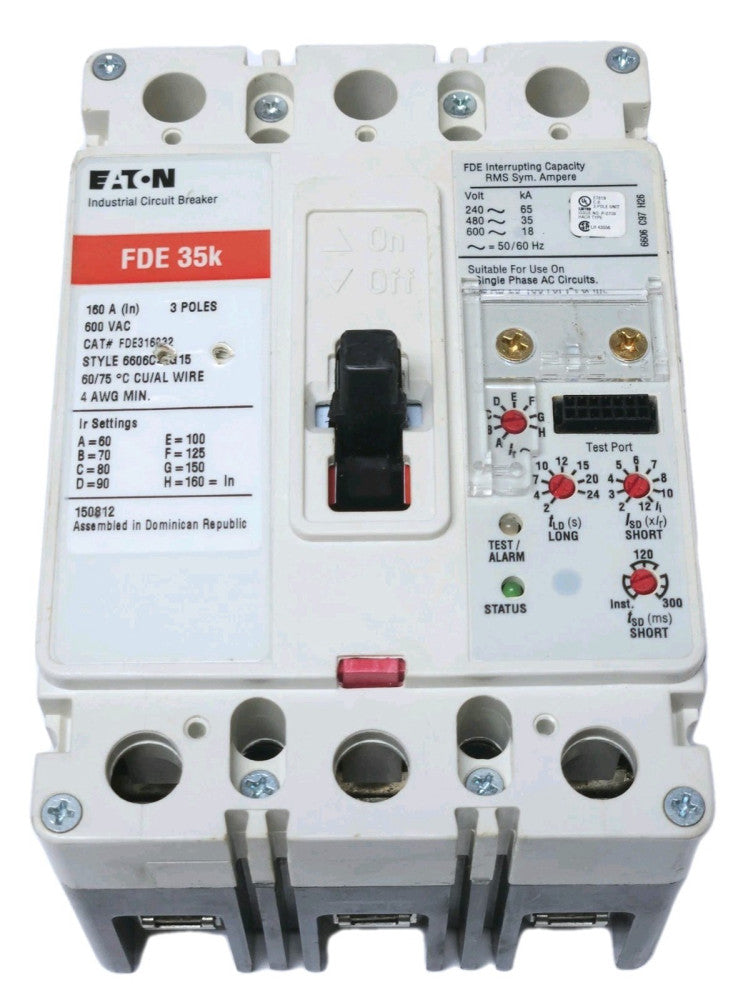 EATON FDE316032 Type FDE 60-160AMP Electronic LSI Circuit Breaker