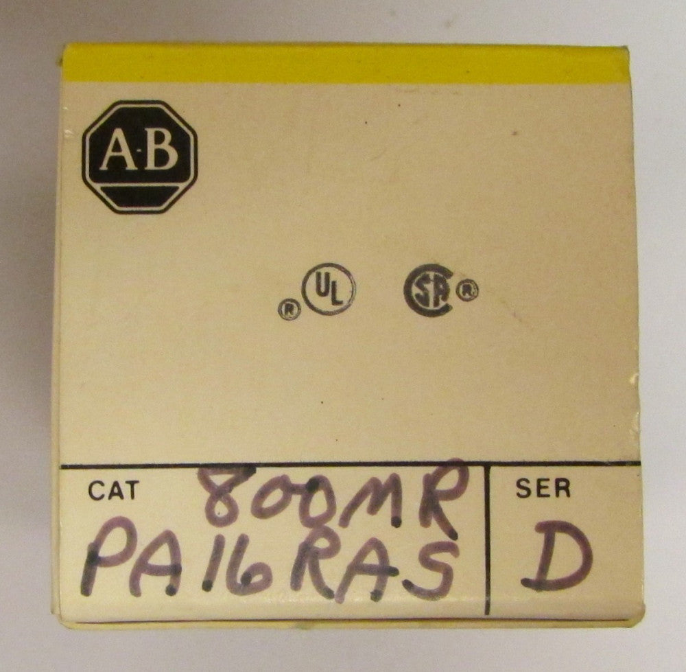 ALLEN BRADLEY 800MR PA16RAS Small RED Lens Illuminated Push Button
