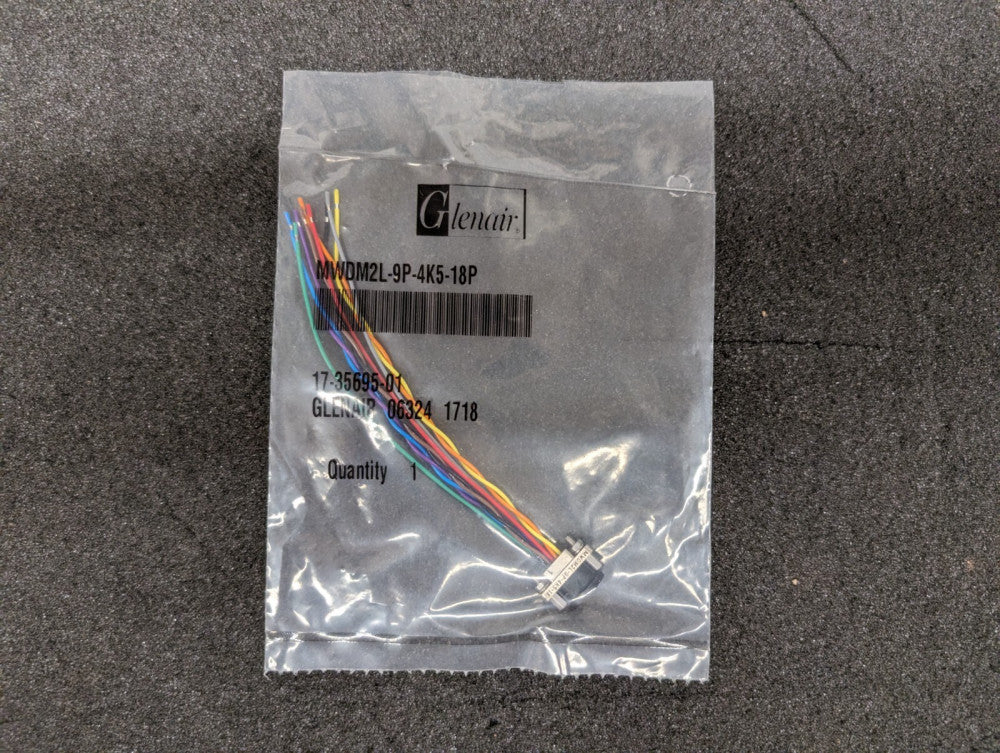 New, Glenair, MWDM2L-9P-4K5-18P, D-Sub Micro-D Connectors MICRO D PREWIRED