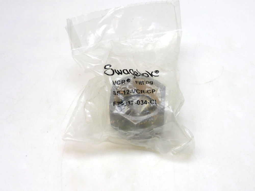 SWAGELOK SS-12-VCR-CP STAINLESS STEEL VCR FITTING CAP 3/4"