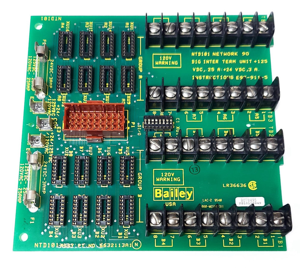 ABB BAILEY NTDI01 Digital Input Termination Unit Module 6632113A1