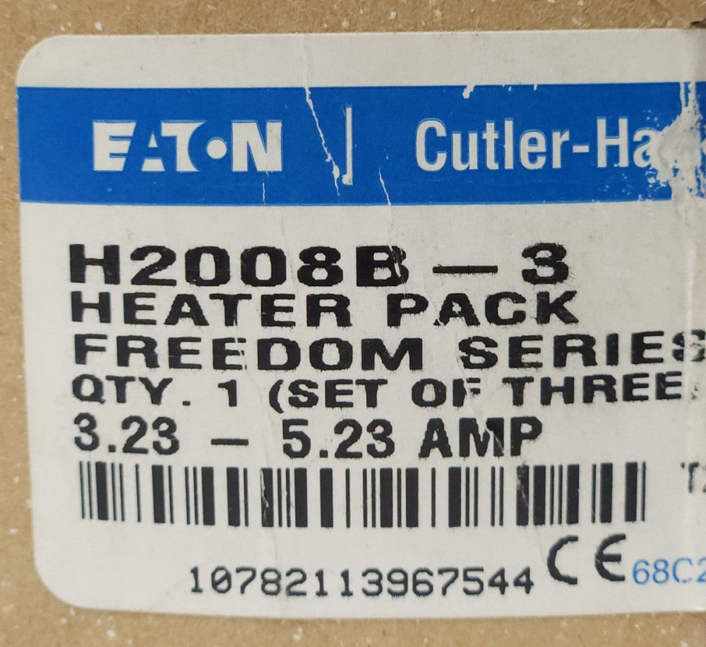 EATON CUTLER HAMMER H2008-3 Freedom Series Heater PACK H2008 3 3.23-5.23 AMP