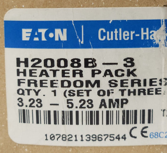 EATON CUTLER HAMMER H2008-3 Freedom Series Heater PACK H2008 3 3.23-5.23 AMP