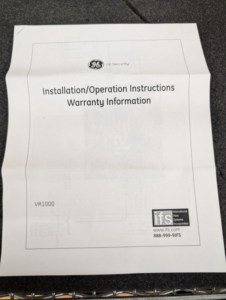 New, GE, VR1000, VIDEO RECEIVER, MANUAL GAIN,MM