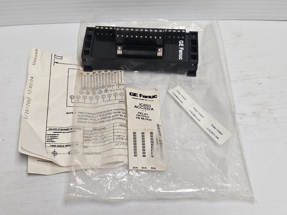 NEW GE FANUC RELAY OUTPUT TB BLOCK IC693 ACC332A IC693ACC332A