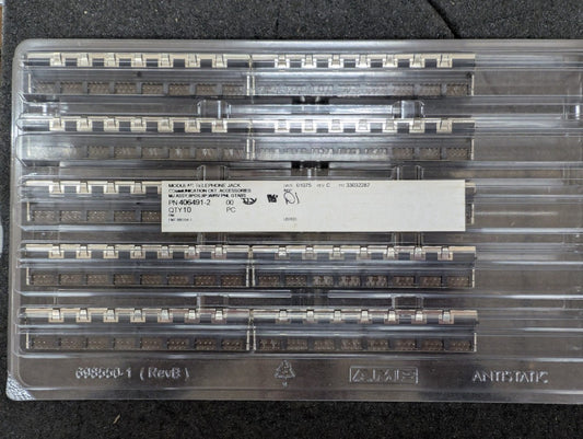 New, AMP/Tyco, 406491-2, CONN MOD JACK 8P8C R/A SHIELDED - Sold as Individuals