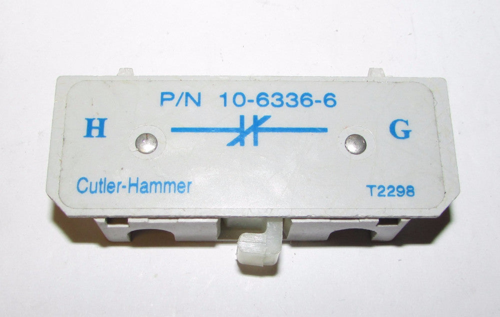 CUTLER HAMMER 10-6336-6 Side Mount NC Auxiliary Contact 10-6336-6