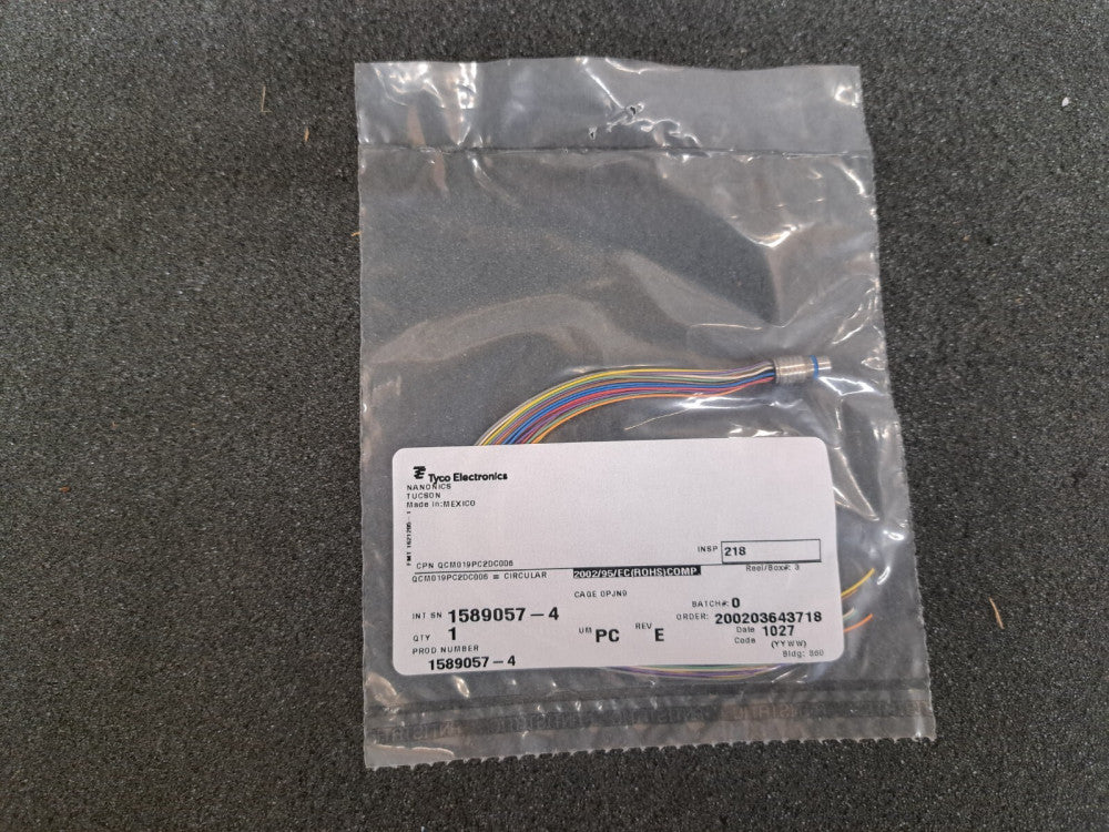 New, AMP/Tyco, 1589057-4, Cable Assembly 0.1524m 30AWG 19 POS Circular PL