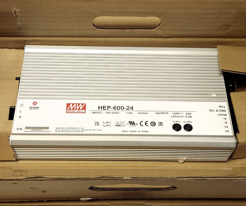 MW MEAN WELL HEP 600 24 POWER SUPPLY BTC Power 170 0311 01 600WATT Input 100-240