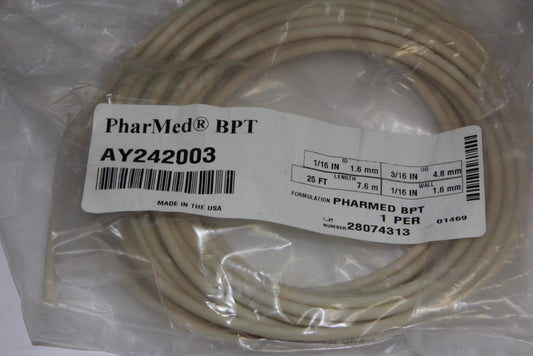 SAINT GOBAIN AY242003 PharMed BPT Pharma/Cell Culture Tubing 1/16" ID 25FT NEW