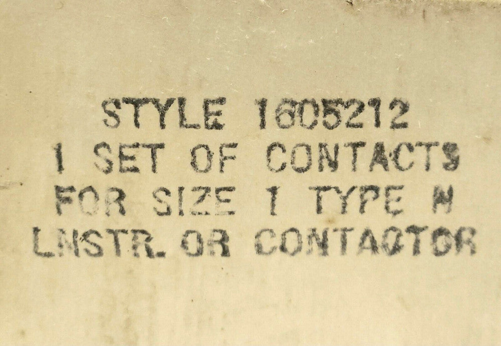 WESTINGHOUSE CUTLER HAMMER 1605212 Type N Size 1 Life Line Contact Kit 3 Pole