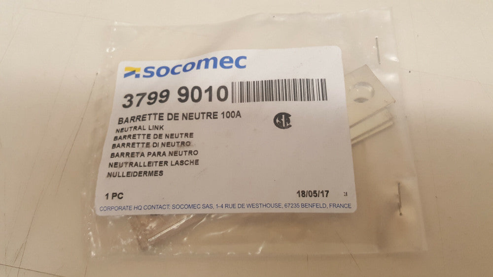 Socomec 3799 9010 Solid Links Kit - Neutral Link
