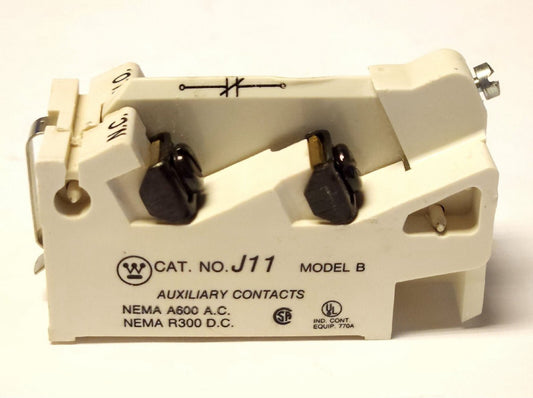 WESTINGHOUSE CUTLER HAMMER J11 2 NO 2 NC A200 V200 Auxiliary Contact 9064A17G01