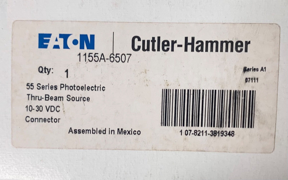 EATON CUTLER HAMMER 1155A 6507 Thru Beam Source Photoelectric Sensor 10-30 VDC 