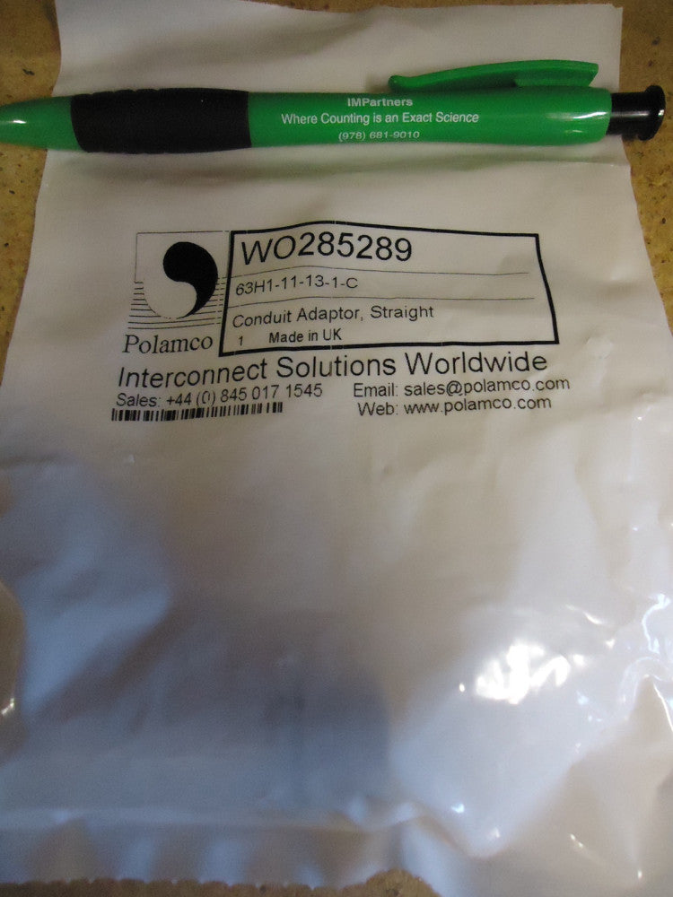 Brand New! Polamco 63H1-11-13-1-C 63 Series Condiut Adaptor Backshell