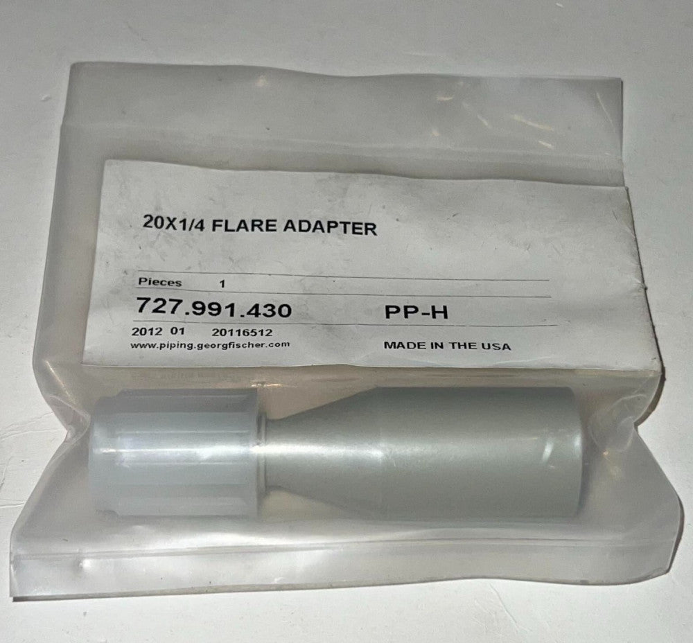 GEORGE FISHER 727 991 430 PP H 20 X 1/4 Flare Adapter