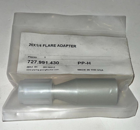 GEORGE FISHER 727 991 430 PP H 20 X 1/4 Flare Adapter