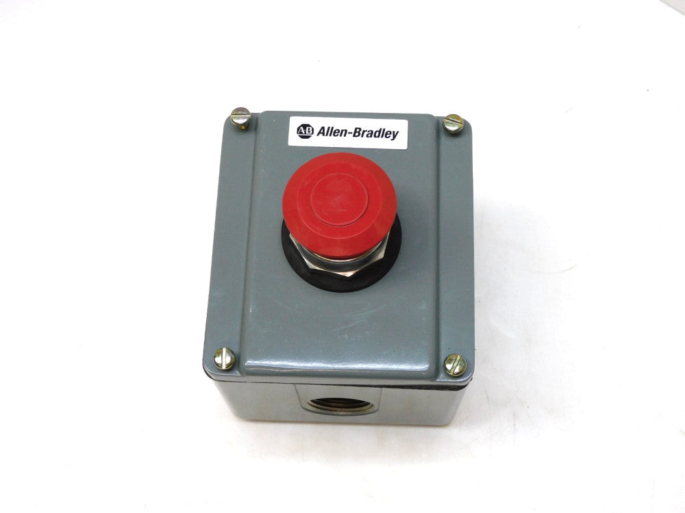 ALLEN BRADLEY 800T-1TZ SER T DIE CAST RED PUSHBUTTON ENCLOSURE 800T-FX6D4 SER T