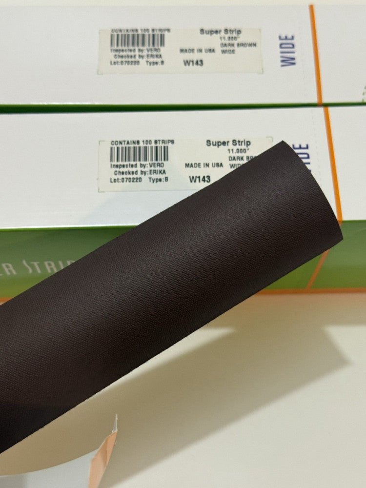 Lot of 3 - Powis Fastback 11" Dark Brown Wide Super Strip W143 - 100 Per Box