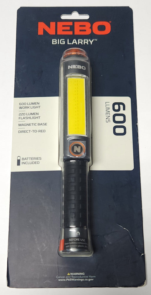 NEBO BIG LARRY 220 LUMEN Flashlight 600 LUMEN WORK Light MAGNETIC BASE