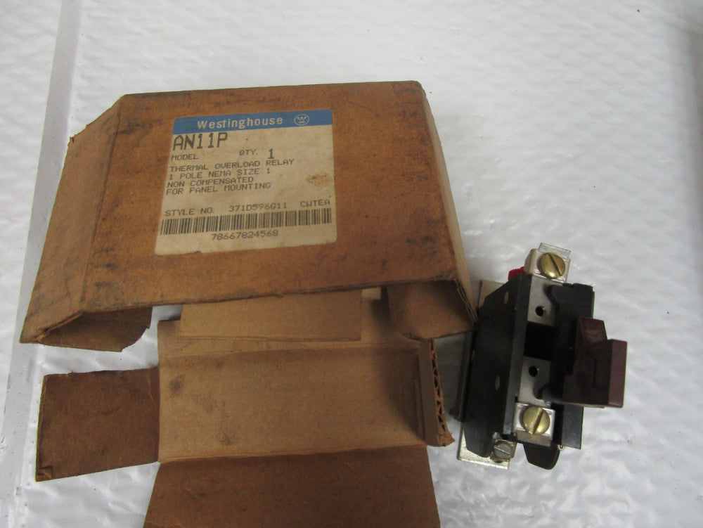 NEW WESTINGHOUSE SIZE 1 THERMAL OVERLOAD RELAY AN11P 1 POLE