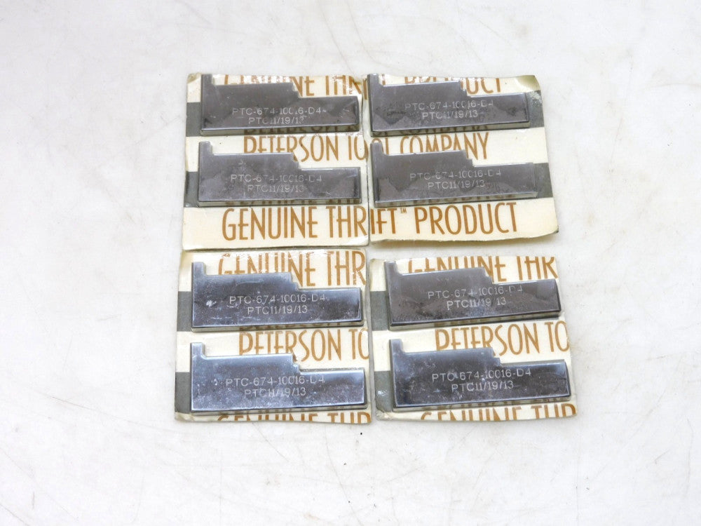 Peterson Tool PTC-674-10016-D4 Carbide Inserts Lot of 8