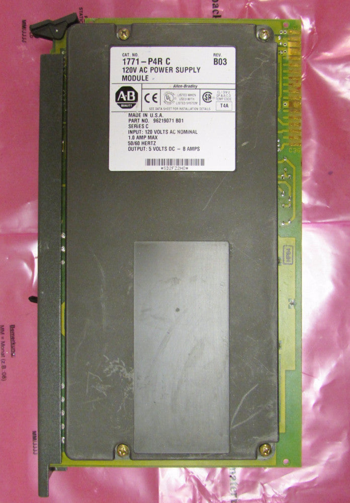 ALLEN BRADLEY Series C Rev B03 120V AC Power Supply 1771 P4R