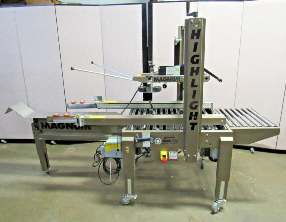 HIGHLIGHT MAGNUM 2300 T-TABLE BOX CASE TAPE SEALER FORMER TAPER 1PH 120V 2" Roll