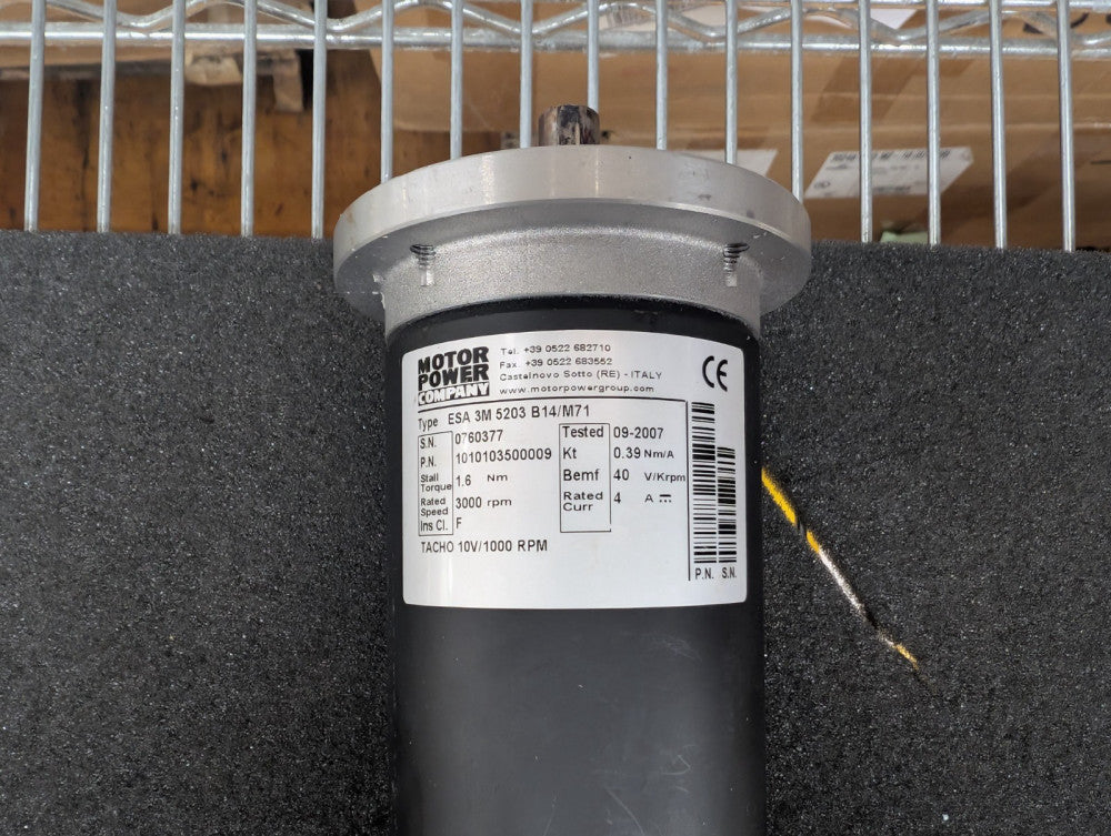 Used, Motor Power Company, 11010103500009, 1.6 NM 3000RPM TYPE -ESA3M5203B14/M71
