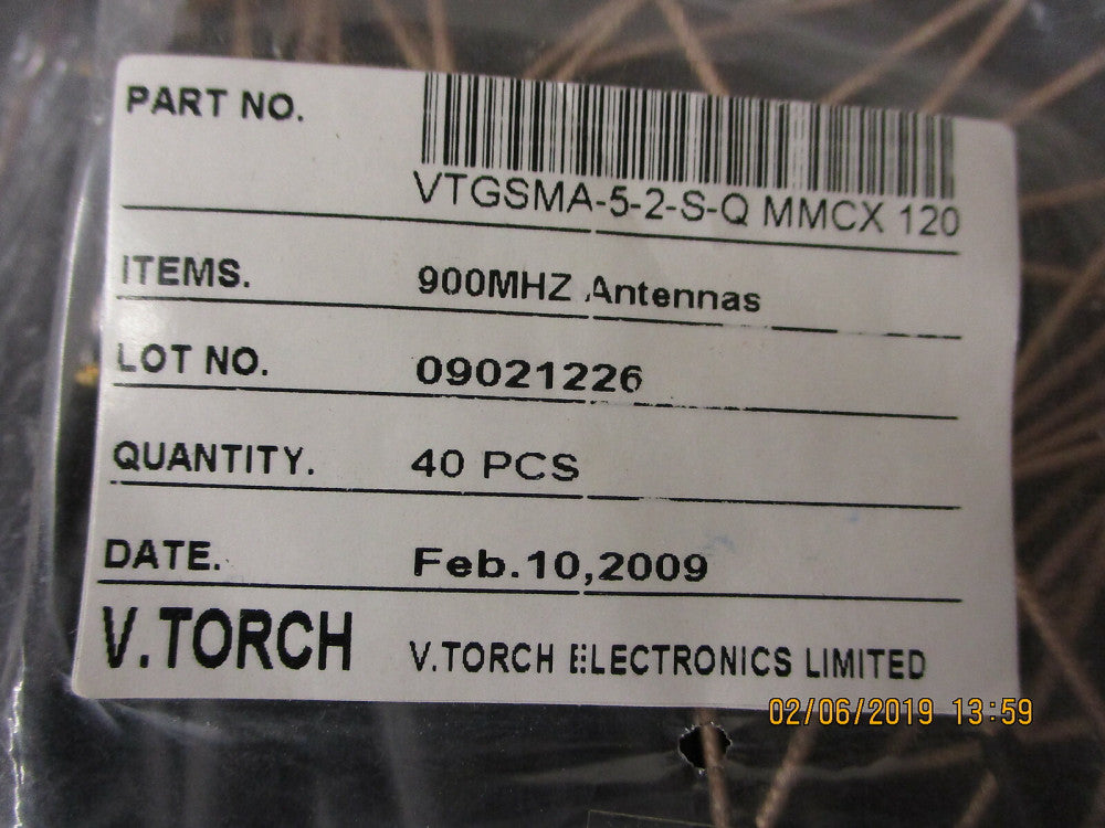 VTGSMA-5-2-S-Q V Torch Electronics 900MHZ Antennas BRAND NEW!