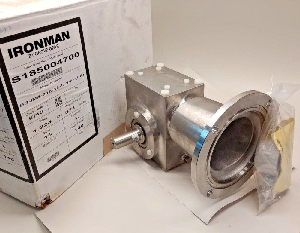 Grove Gear SS-BM-818-15-L-140 Ironman Gear box Stainless S185004700 Ratio 15:1