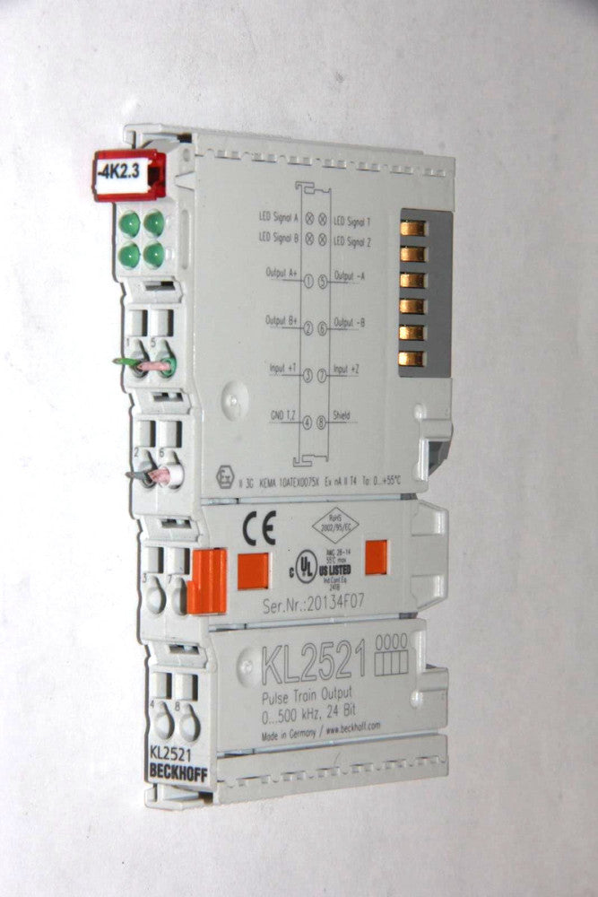 BECKHOFF KL2521 Single Channel Pulse Train DC Motor/Stepper Motor Interface
