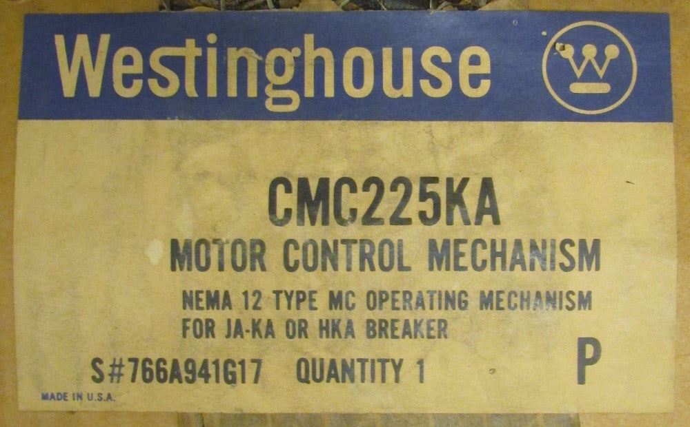 WESTINGHOUSE CMC225KA Nema 12 MC Operating Mechanism JA KA HKA LB HLB Breaker 