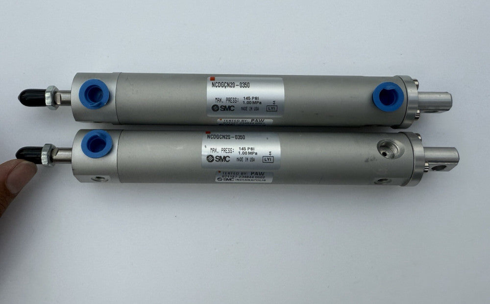 Lot of 2 - SMC NCDGCN20-0350 Pneumatic Cylinder - New Unused