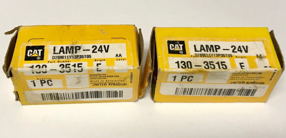 LOT OF 2 CAT CATERPILLAR 130 3515 24 VDC LAMP Bulb ELTA W3W